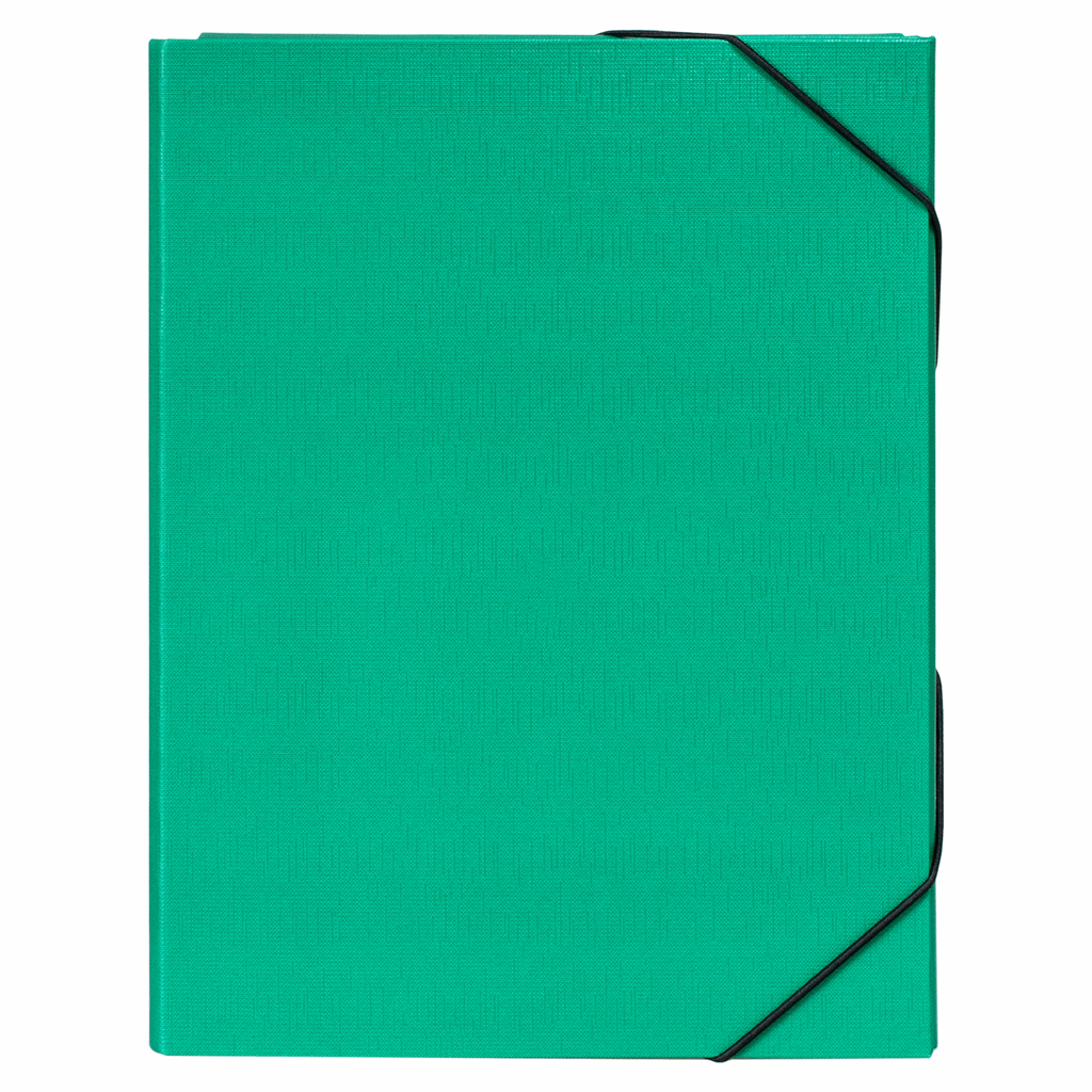 Папка-бокс на гумках, 50 мм, зелена H-Tone (JJ409342-green)